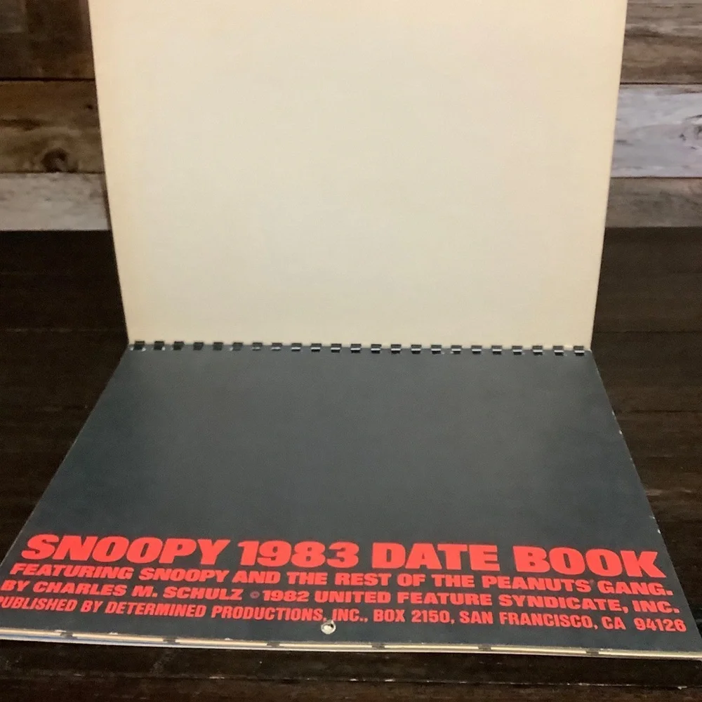 Vintage 1983 Snoopy & Friends Calendar Charles M. Schulz used, i show every page